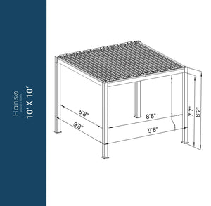 Scandinavian Aluminum Outdoor Pergola - view 9