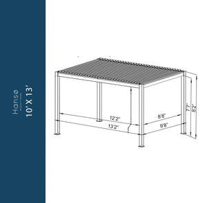 Scandinavian Aluminum Outdoor Pergola - view 10