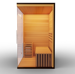 Traditional Indoor Sauna 7 - Glass Front & Left Wall - view 4