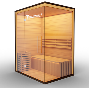 Traditional Indoor Sauna 7 - Glass Front & Left Wall - view 5