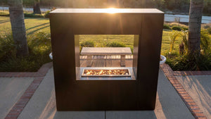 Williams Outdoor Fireplace - Black - Powder Coated Metal - view 4