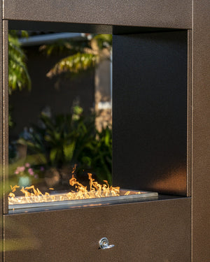 Williams Outdoor Fireplace - Black - Powder Coated Metal - view 9