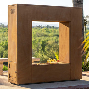 Williams Outdoor Fireplace - Corten Steel - view 6