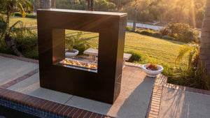 Williams Outdoor Fireplace - Black - Powder Coated Metal - view 2