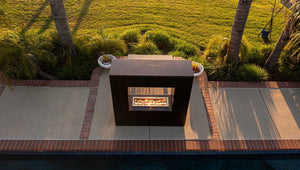 Williams Outdoor Fireplace - Black - Powder Coated Metal - view 11