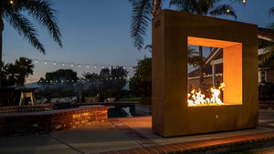 Williams Outdoor Fireplace - Corten Steel - view 2