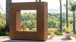 Williams Outdoor Fireplace - Corten Steel - view 3