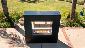 Williams Outdoor Fireplace - Black - Powder Coated Metal - view 5